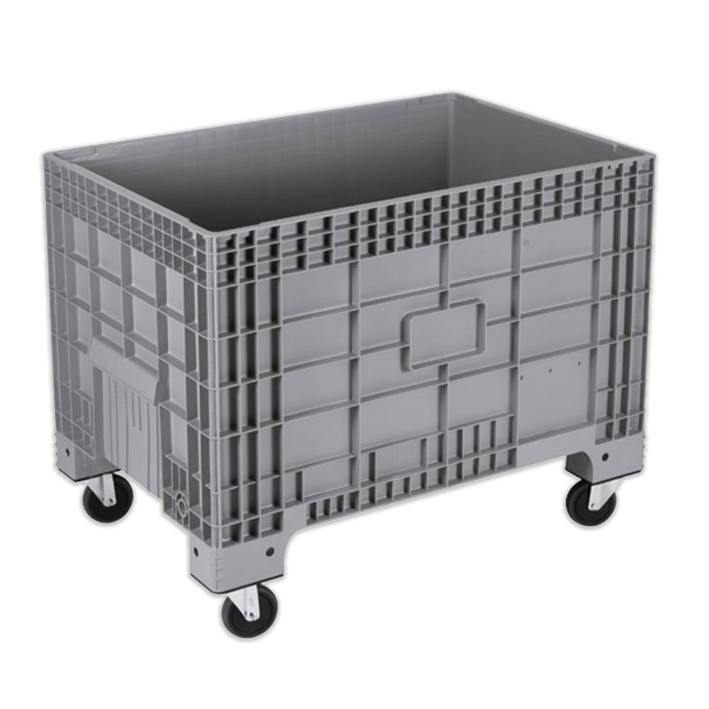 DP.215.100.02 Kapalı Tip Tekerlekli Plastik Konteyner Kasa