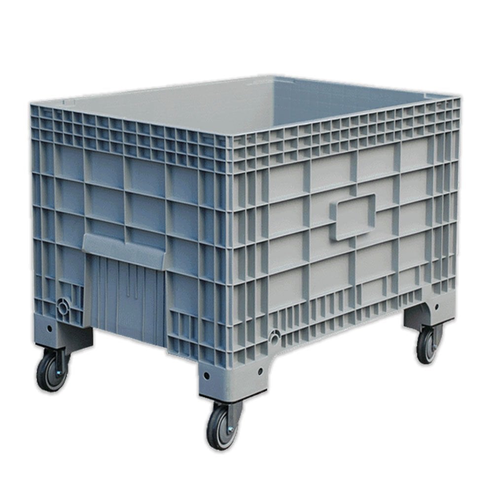 DP.215.100.04 Kapalı Tip Tekerlekli Plastik Konteyner Kasa