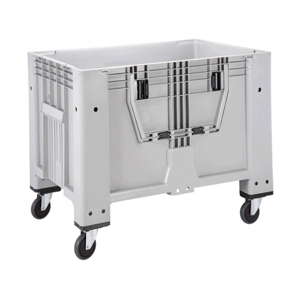 DP.215.100.05 Kapalı Tip Tekerlekli Plastik Konteyner Kasa (Önden Açılır Kapaklı)