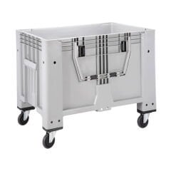 DP.215.100.05 Kapalı Tip Tekerlekli Plastik Konteyner Kasa (Önden Açılır Kapaklı)