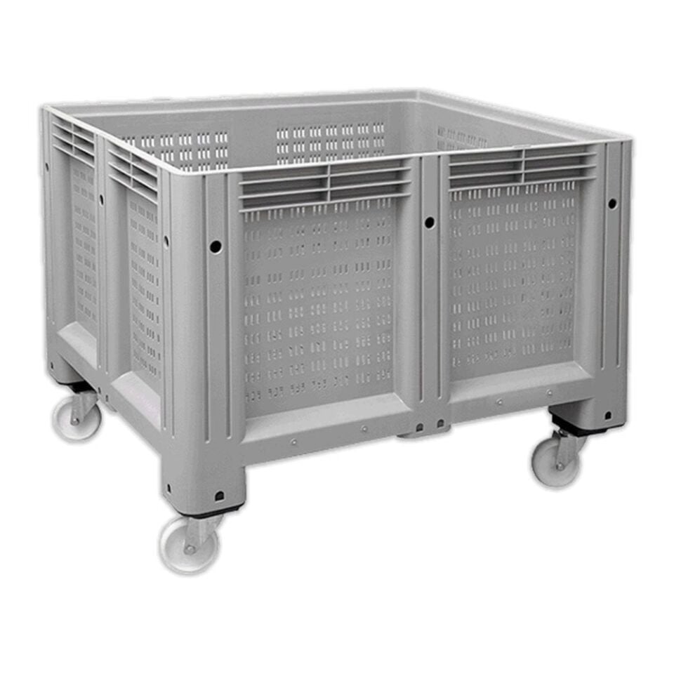 DP.215.100.06 Delikli Tip Tekerlekli Plastik Konteyner Kasa