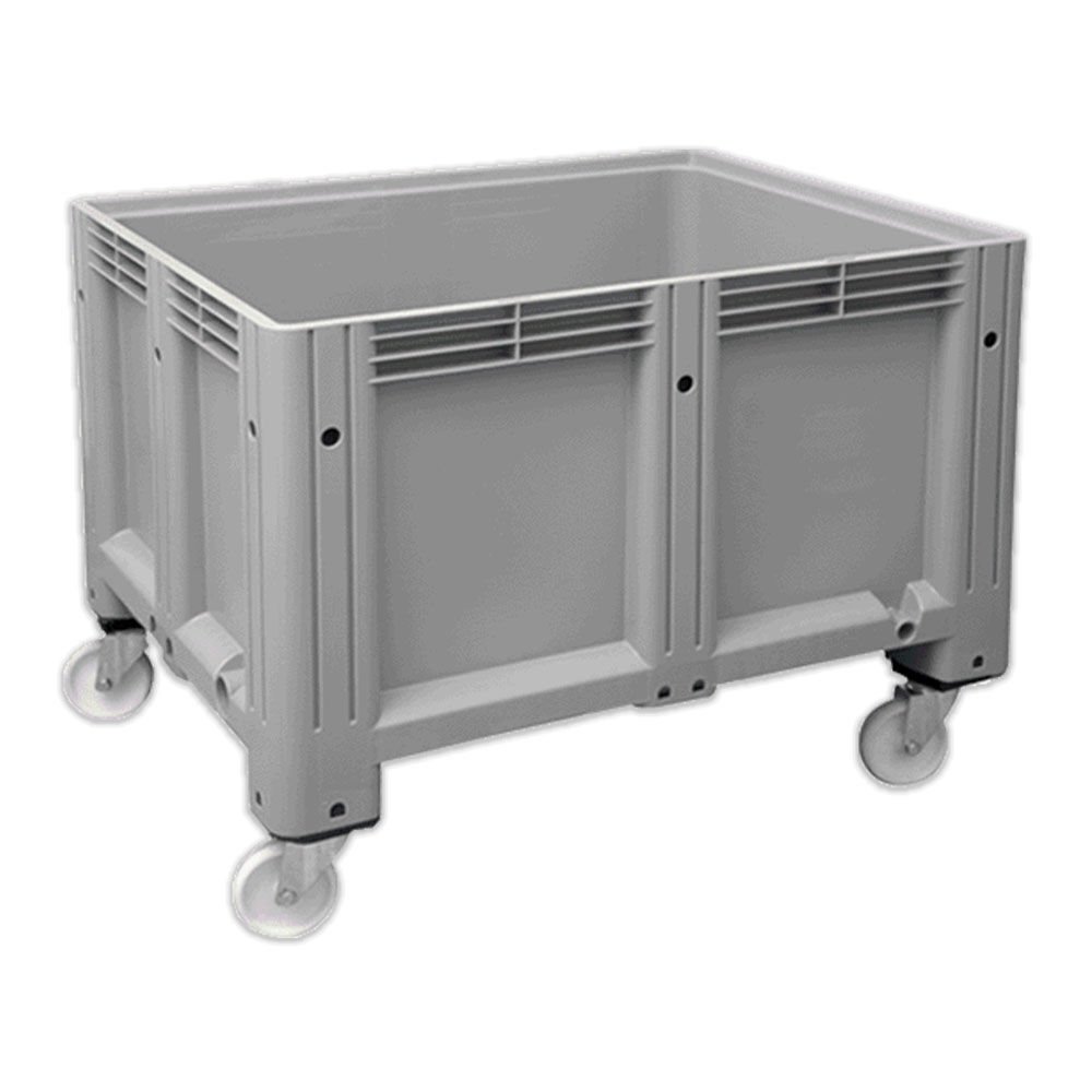 DP.215.100.07 Kapalı Tip Tekerlekli Plastik Konteyner Kasa