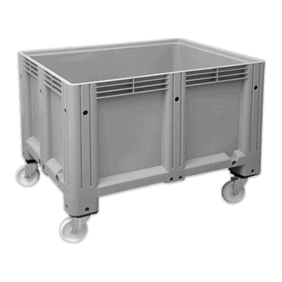DP.215.100.07 Kapalı Tip Tekerlekli Plastik Konteyner Kasa