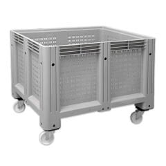 DP.215.100.08 Delikli Tip Tekerlekli Plastik Konteyner Kasa