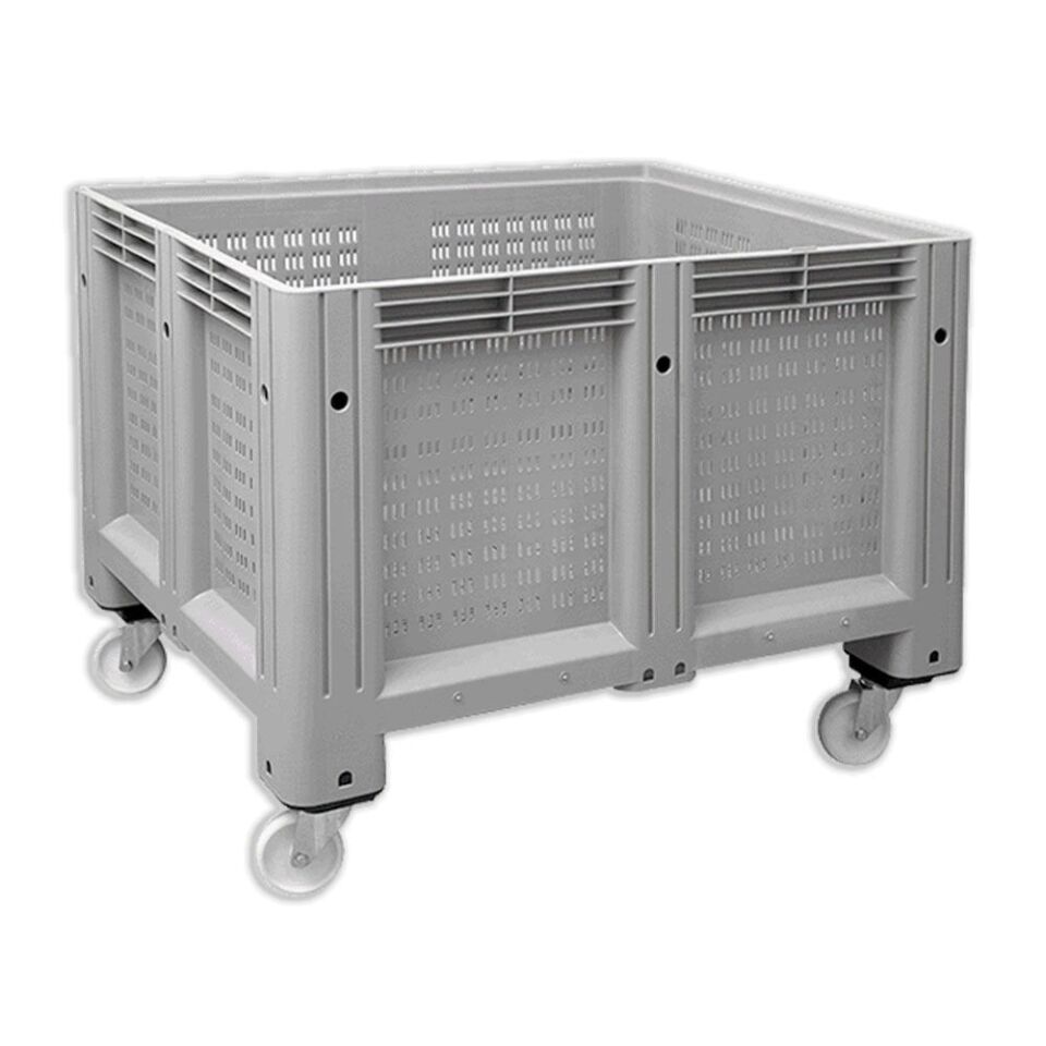 DP.215.100.10 Delikli Tip Tekerlekli Plastik Konteyner Kasa