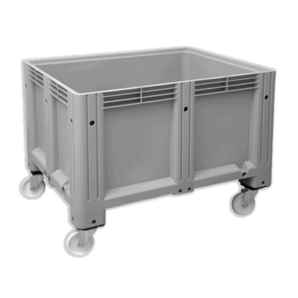 DP.215.100.11 Kapalı Tip Tekerlekli Plastik Konteyner Kasa