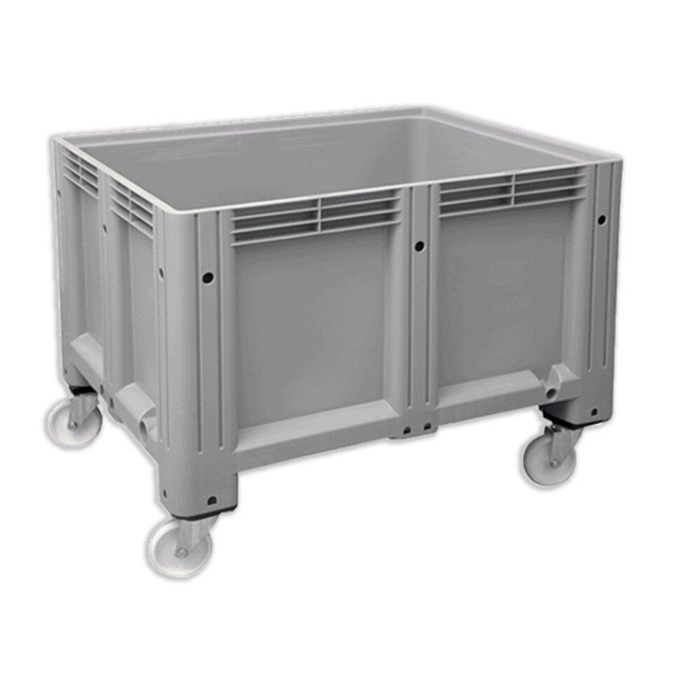 DP.215.100.11 Kapalı Tip Tekerlekli Plastik Konteyner Kasa