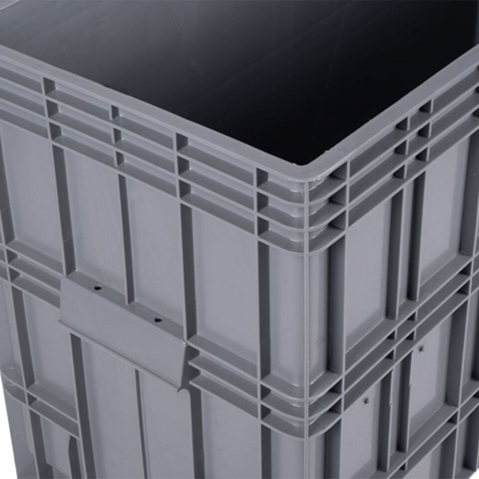 DP.215.100.12 Kapalı Tip Tekerlekli Plastik Konteyner Kasa