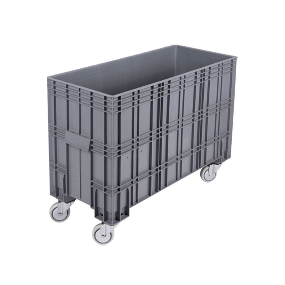 DP.215.100.12 Kapalı Tip Tekerlekli Plastik Konteyner Kasa
