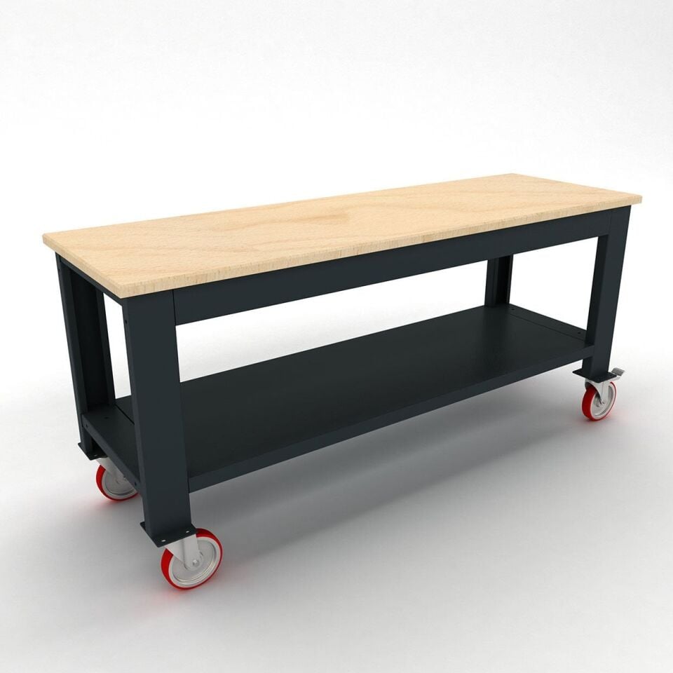 DP.100.100.04 Tekerlekli Ahşap Tablalı Taşıma Arabası (1700 mm genişlik)