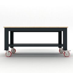 DP.100.100.04 Tekerlekli Ahşap Tablalı Taşıma Arabası (1700 mm genişlik)