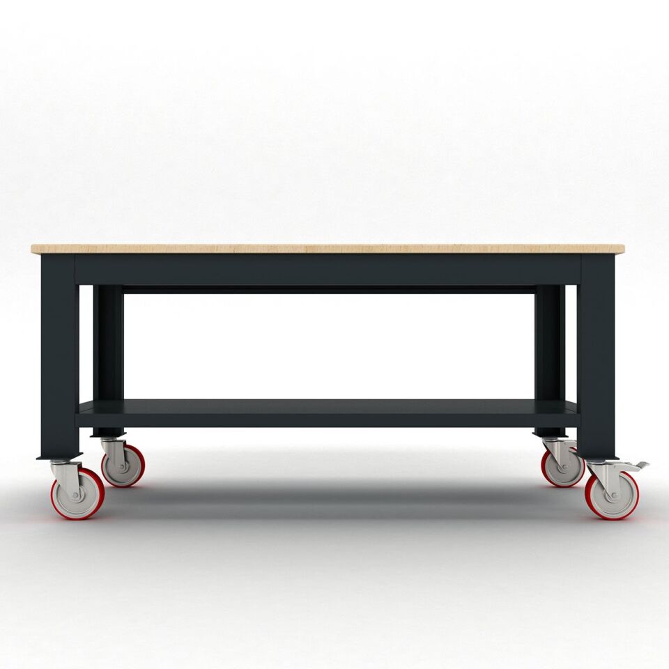 DP.100.100.04 Tekerlekli Ahşap Tablalı Taşıma Arabası (1700 mm genişlik)