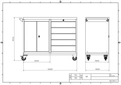 DP.95.100.01 Tezgah Tipi Takım Arabası