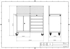 DP.95.100.02 Tezgah Tipi Takım Arabası