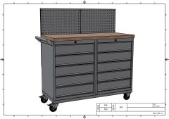 DP.95.100.05 Tezgah Tipi Takım Arabası