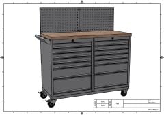 DP.95.100.08 Tezgah Tipi Takım Arabası