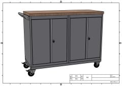 DP.95.100.10 Tezgah Tipi Takım Arabası