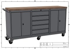 DP.95.100.19 Tezgah Tipi Takım Arabası