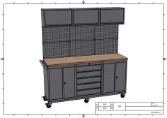 DP.95.100.21 Tezgah Tipi Takım Arabası