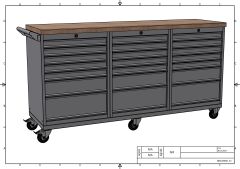 DP.95.100.25 Tezgah Tipi Takım Arabası