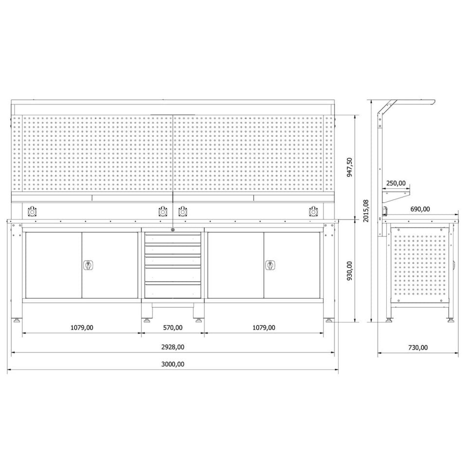 Endüstriyel Çalışma Tezgahı ET-2526