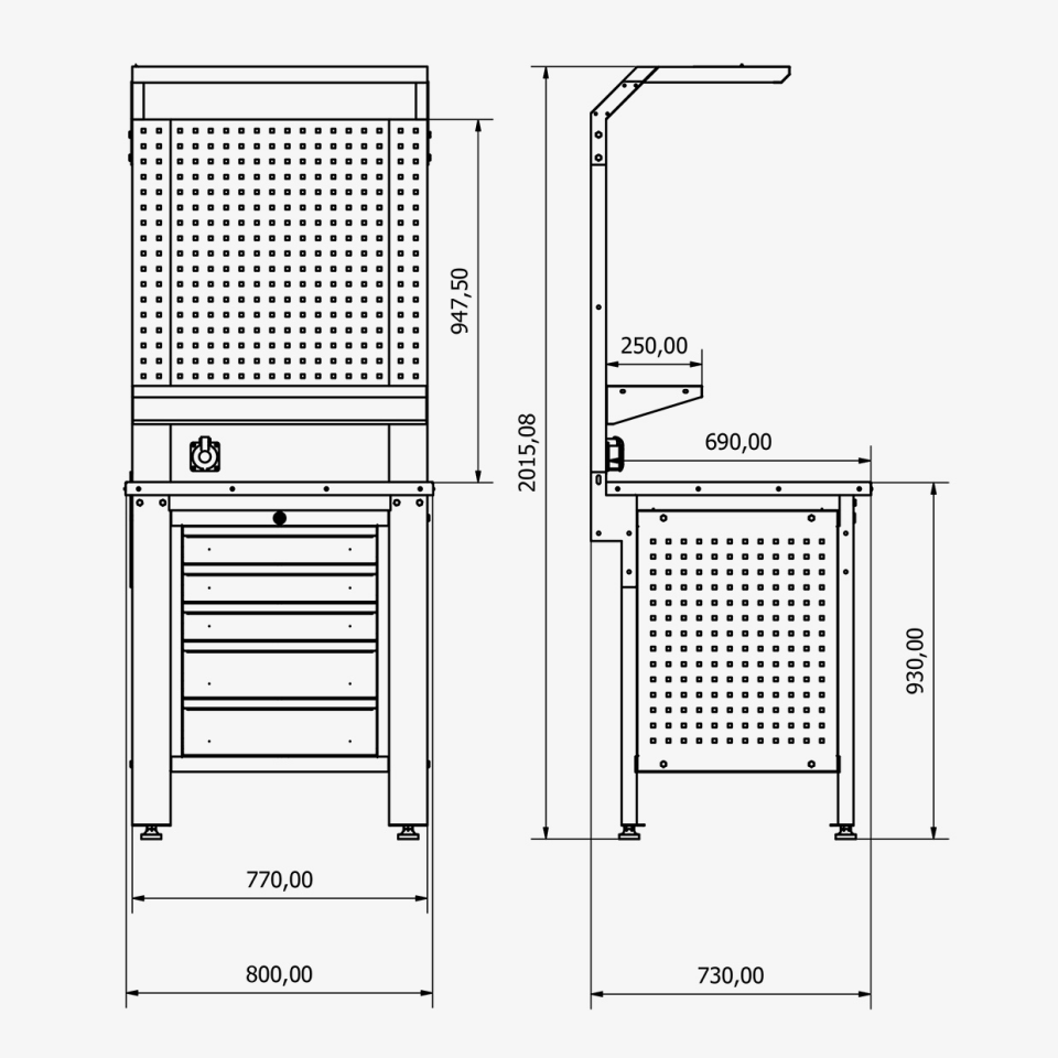 Endüstriyel Çalışma Tezgahı ET-2511