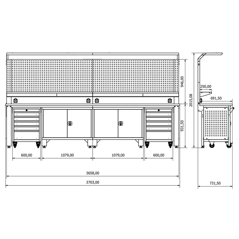 Endüstriyel Çalışma Tezgahı ET-2572