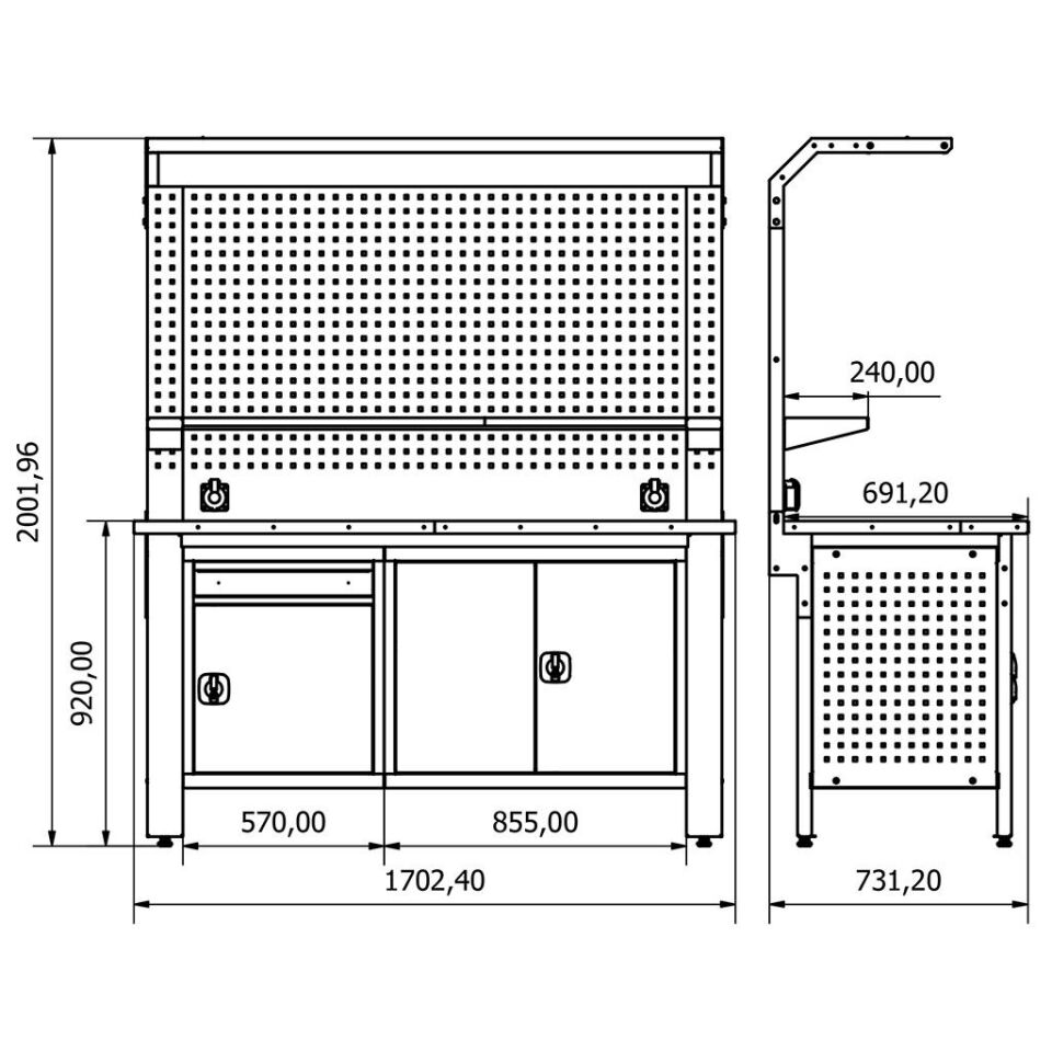 Endüstriyel Çalışma Tezgahı ET-2573