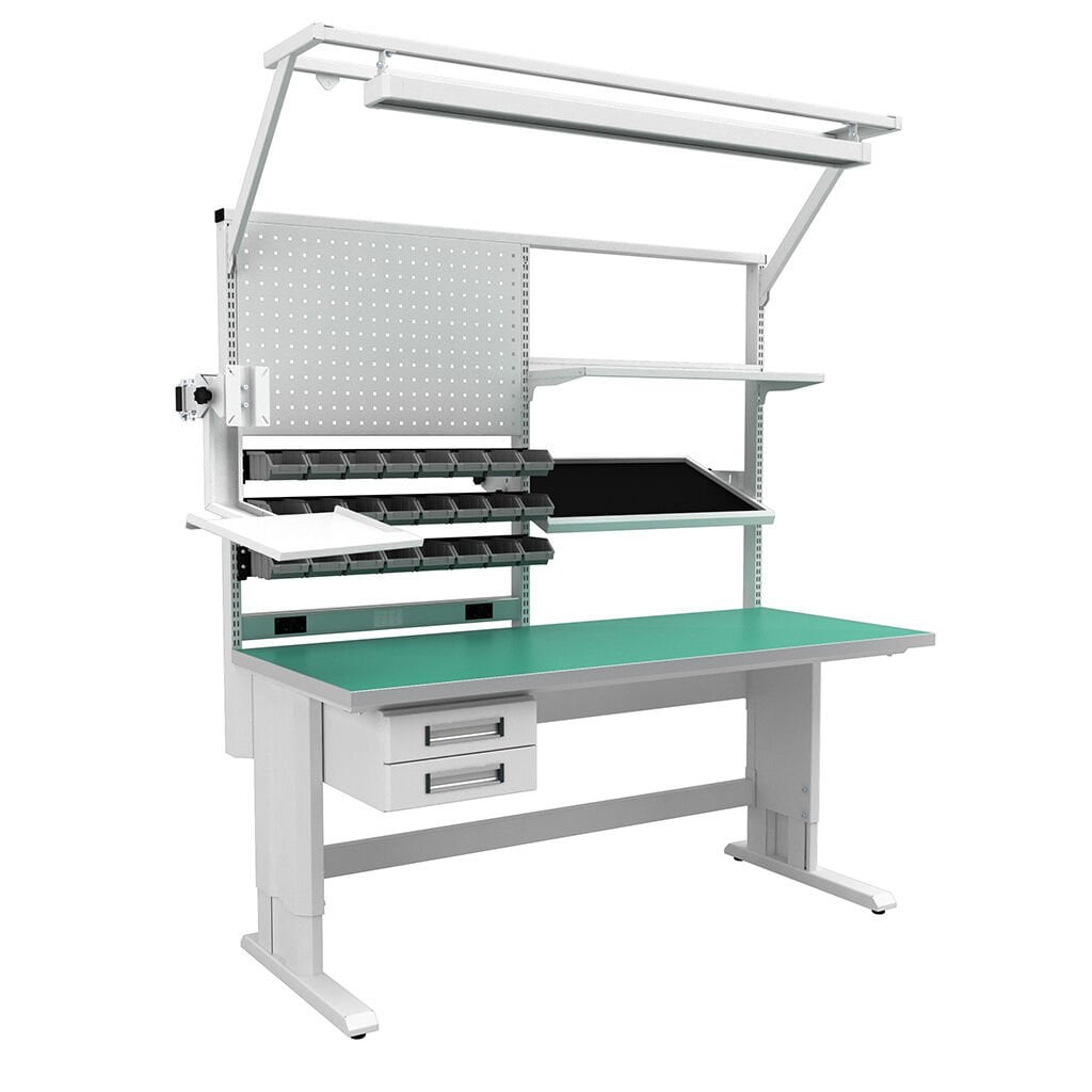 DP.10.100.02 Elektronikçi Çalışma Masası (180 cm. Genişlik)