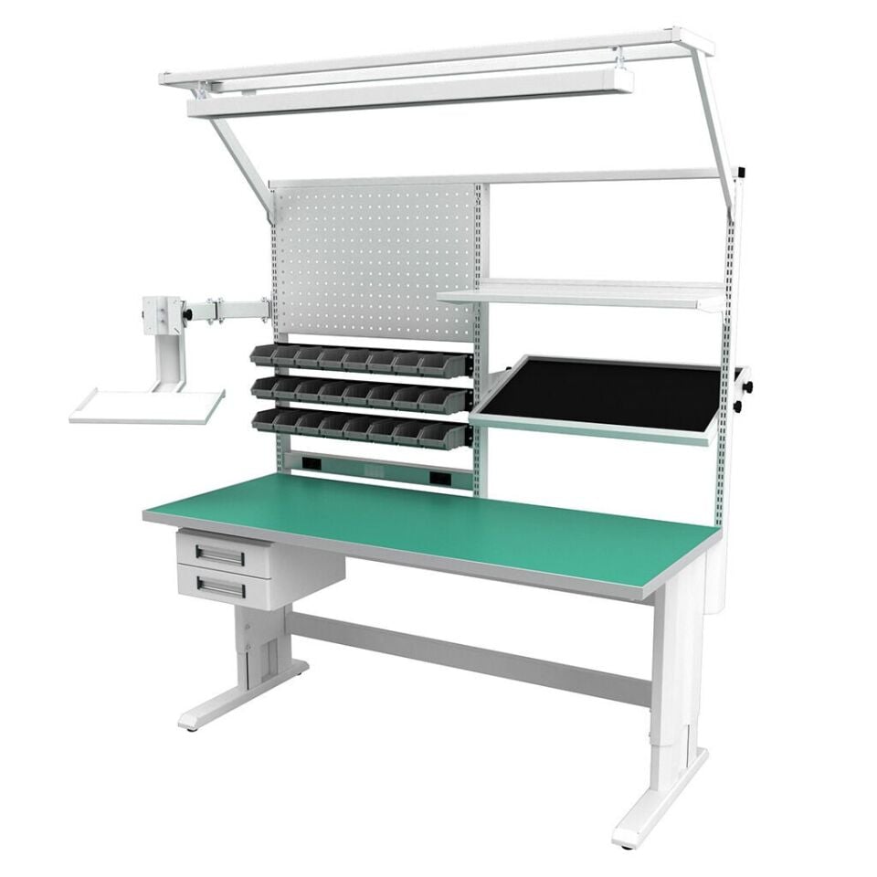 DP.10.100.02 Elektronikçi Çalışma Masası (180 cm. Genişlik)
