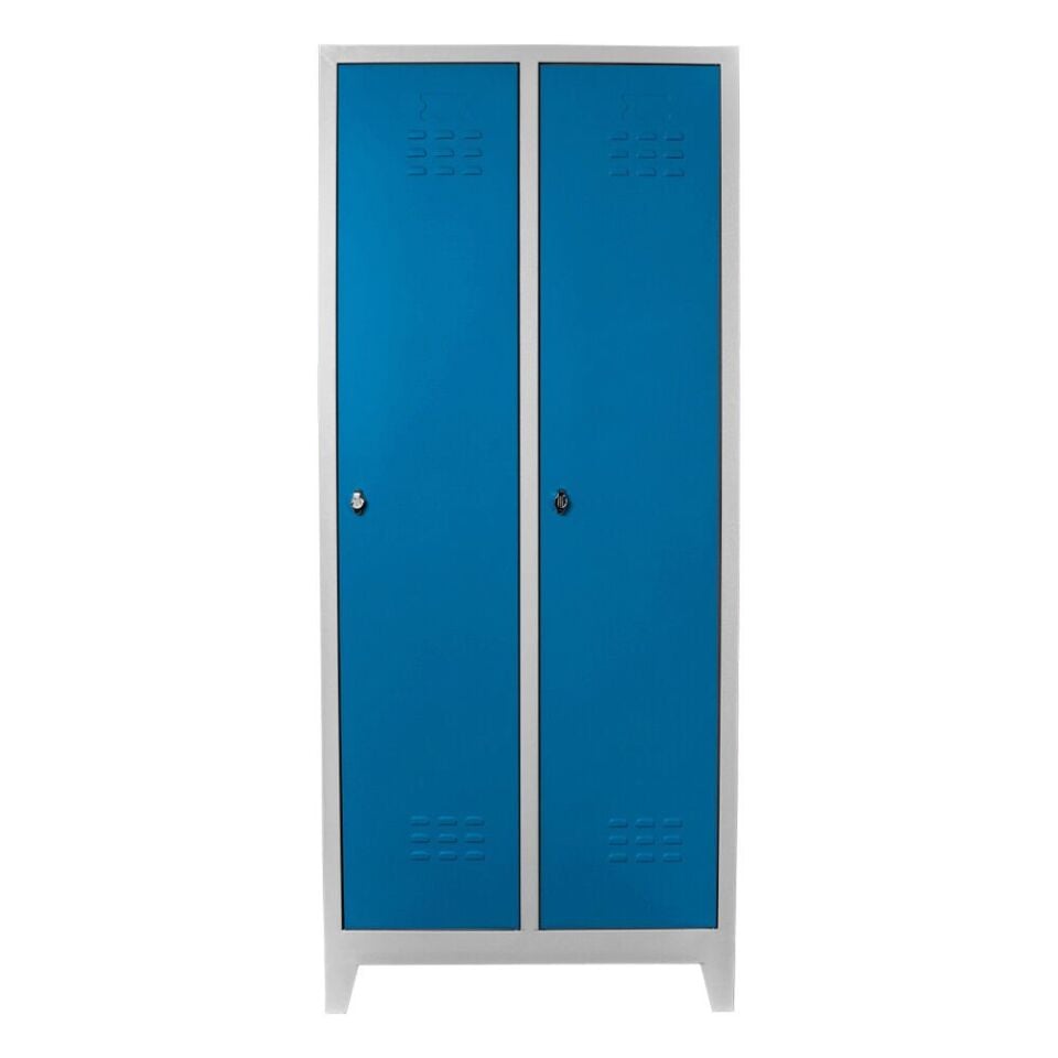İkili Standart Personel Soyunma Dolabı Gri-Mavi PD-03