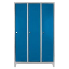 DP.40.100.09 Üçlü Plus Personel Soyunma Dolabı Gri-Mavi