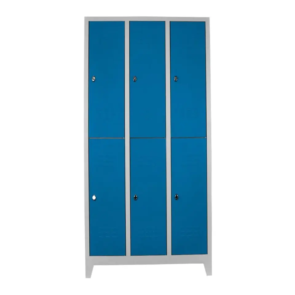 Altılı Plus Personel Soyunma Dolabı Gri-Mavi PD-22