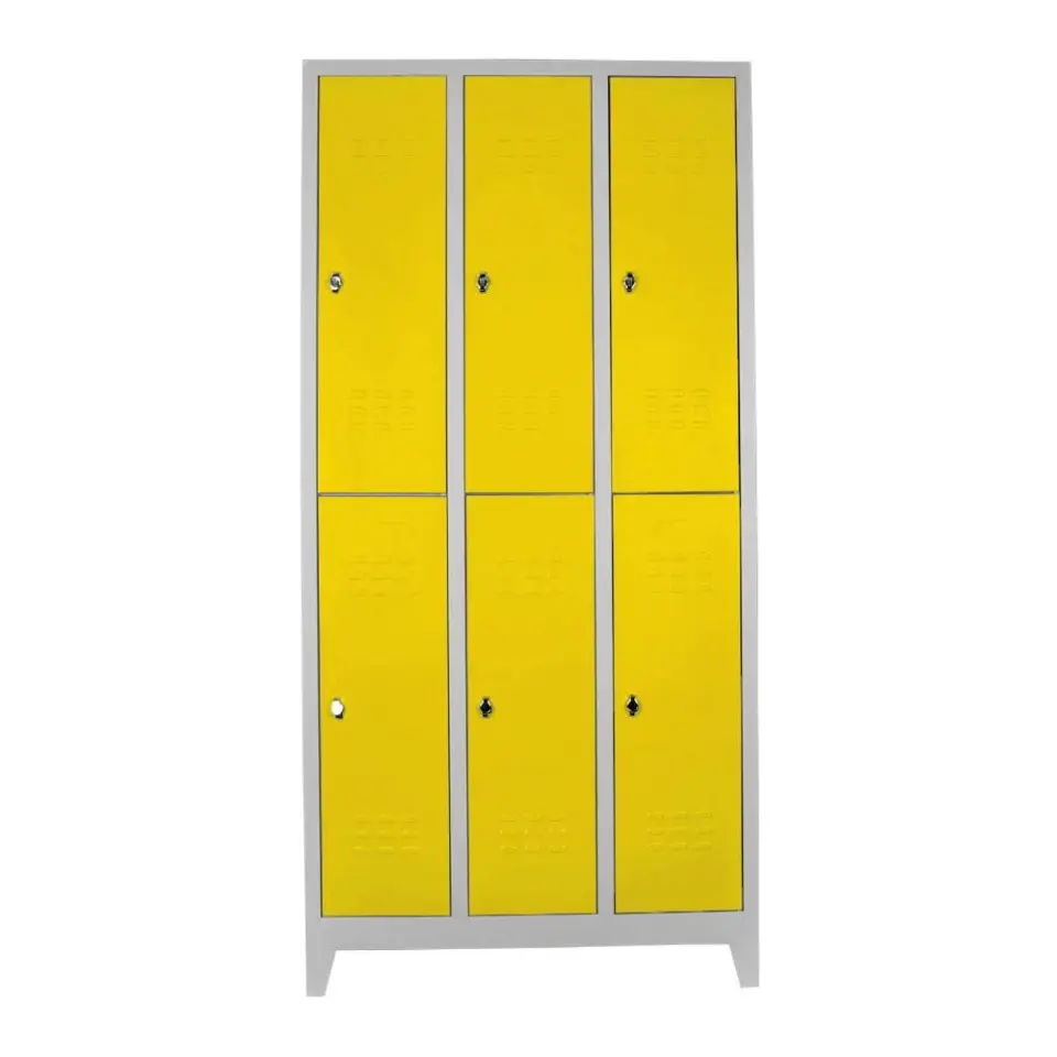Altılı Plus Personel Soyunma Dolabı Gri-Sarı PD-23