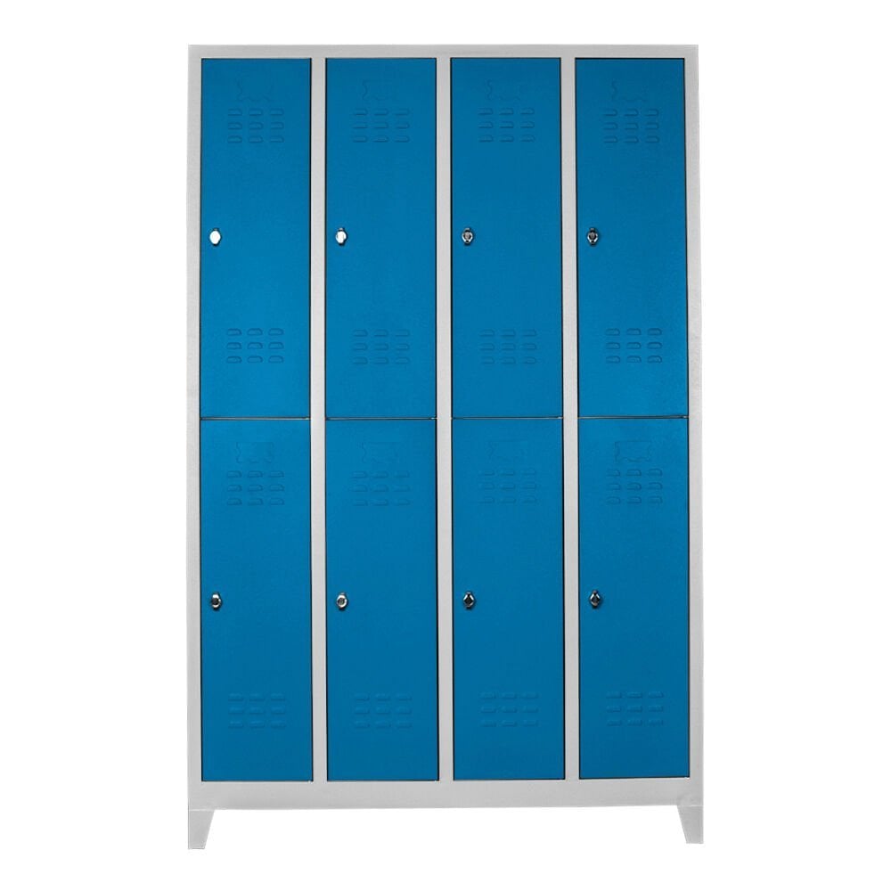 Sekizli Standart Personel Soyunma Dolabı Gri-Mavi PD-39
