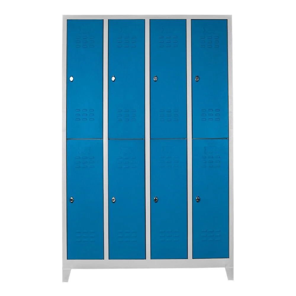 Sekizli Standart Personel Soyunma Dolabı Gri-Mavi PD-39