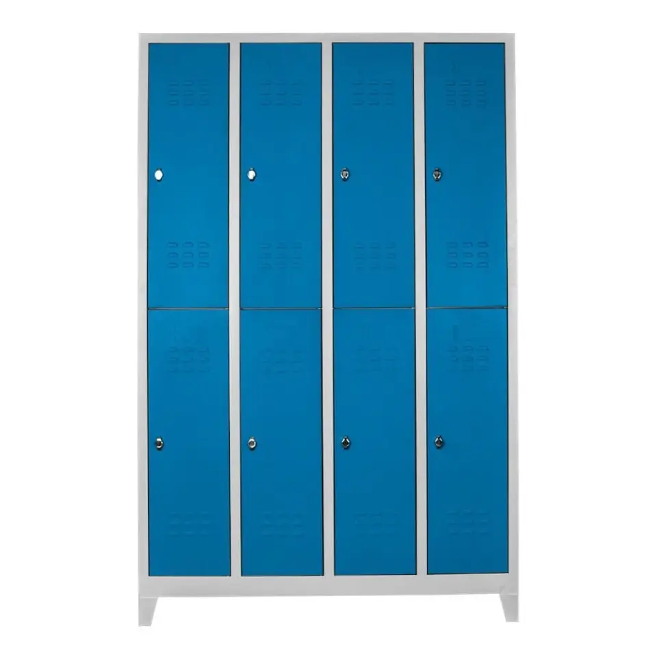 Sekizli Standart Personel Soyunma Dolabı Gri-Mavi PD-39