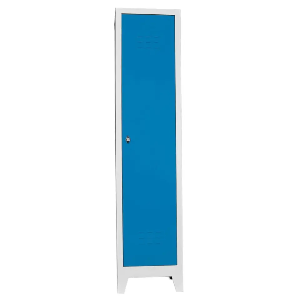 Tekli Standart Personel Soyunma Dolabı Gri-Mavi PD-45