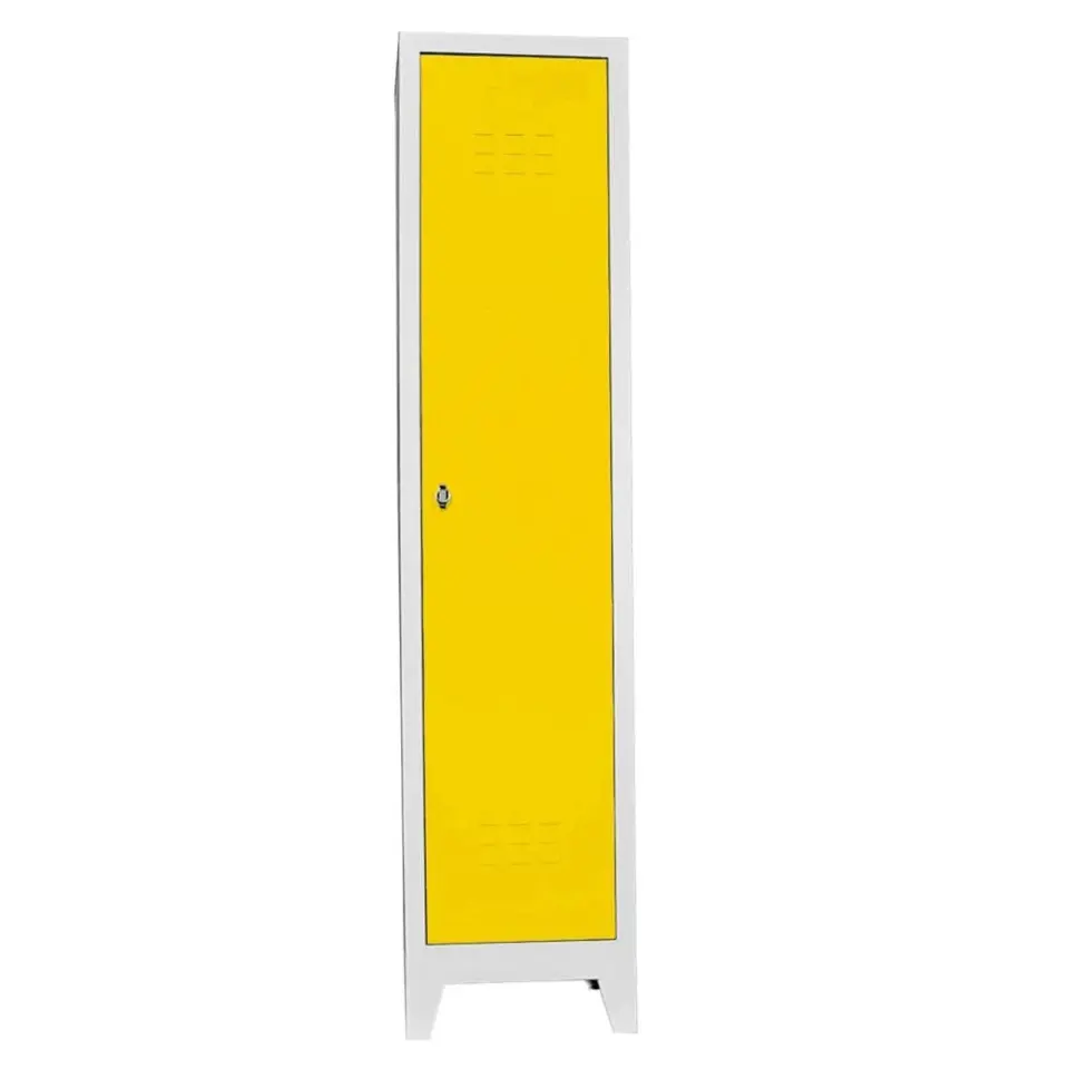 Tekli Standart Personel Soyunma Dolabı Gri-Sarı PD-46