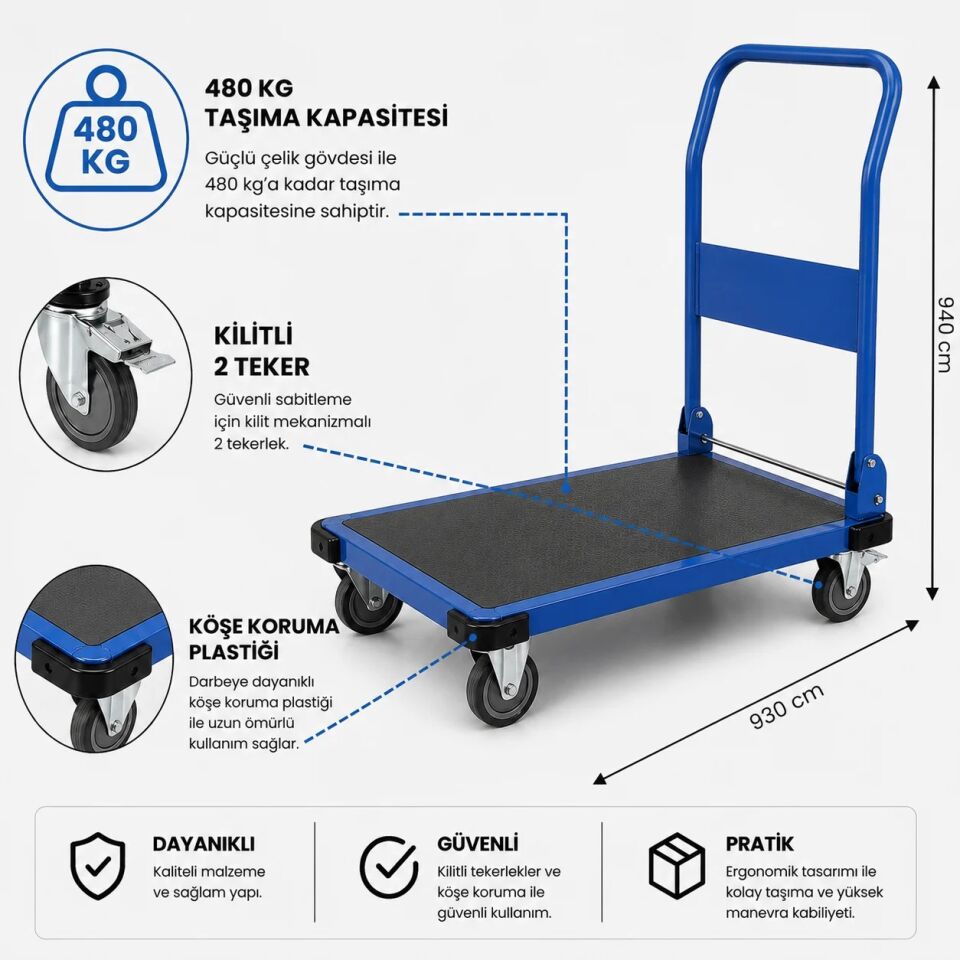 Paket Taşıma Arabası TSA-1001