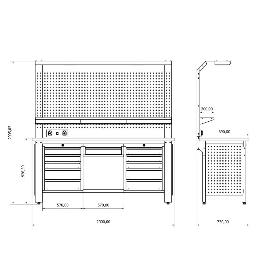 Endüstriyel Çalışma Tezgahı ET-36
