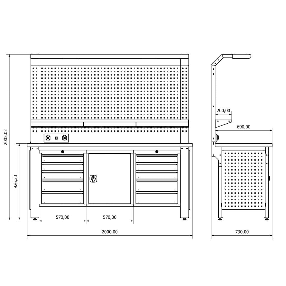 Endüstriyel Çalışma Tezgahı ET-57