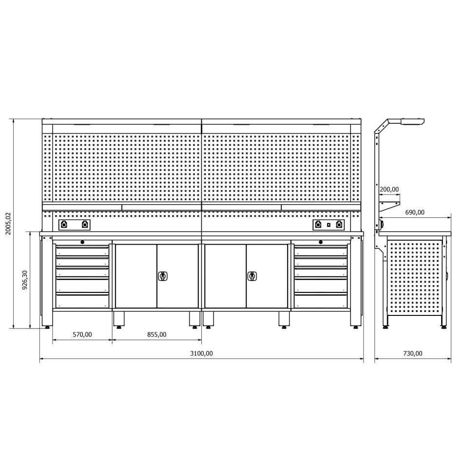 Endüstriyel Çalışma Tezgahı ET-75