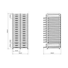 DP.5.100.02 Çift Üniteli Çekmeceli Eczane Rafı