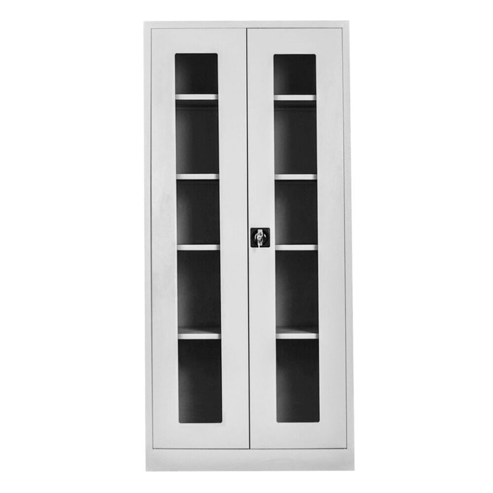 DP.50.100.07 198 cm. Camlı Dosya Dolabı Gri
