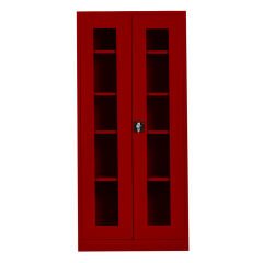 DP.50.100.08 198 cm. Camlı Dosya Dolabı Kırmızı