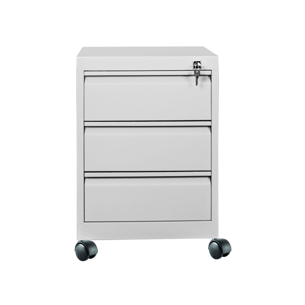 DP.70.100.03 Üç Çekmeceli Tekerlekli Keson Gri