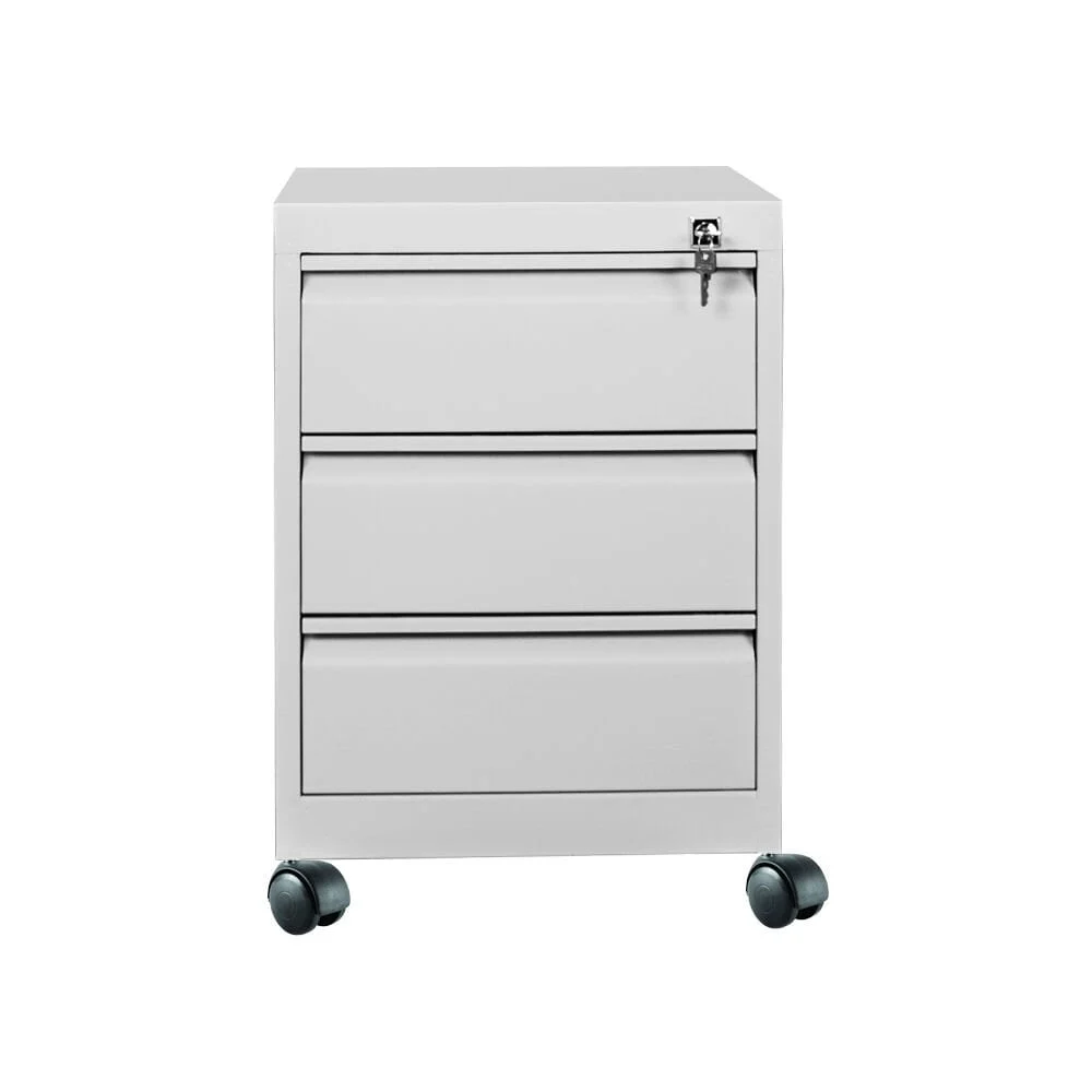 Üç Çekmeceli Tekerlekli Keson Gri KD-03