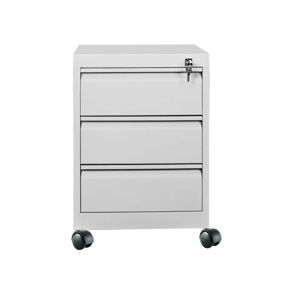 Üç Çekmeceli Tekerlekli Keson Gri KD-03
