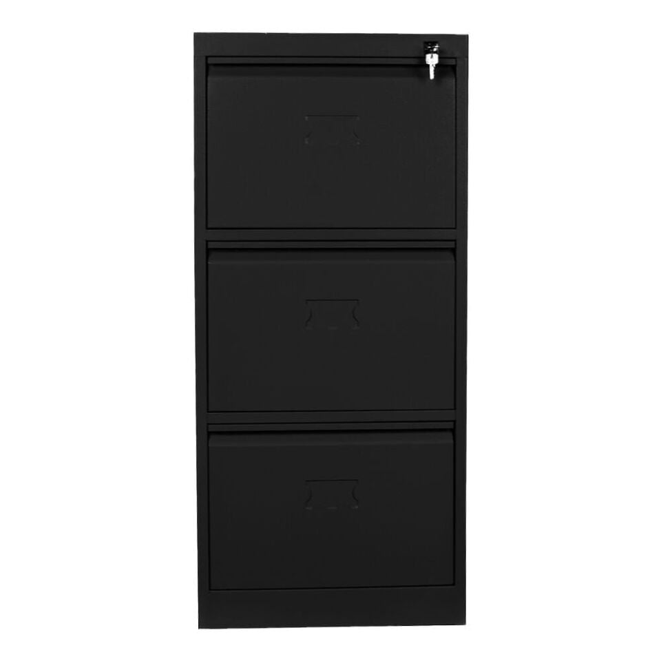 Üç Çekmeceli Klasör Dolabı Siyah KD-06